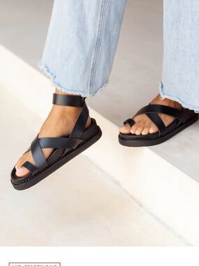 Liberte Bronte Sandal - Black women women’s 8 38 Gladiator